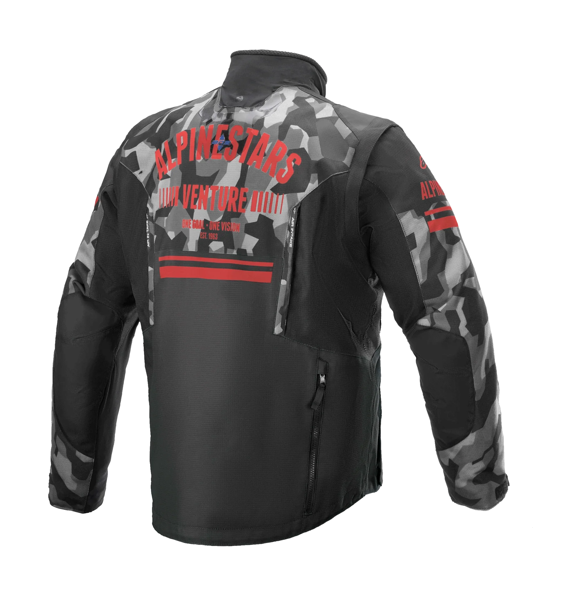 Alpinestars Enduro Jacket Venture R - Grey Camo / Fluo Red