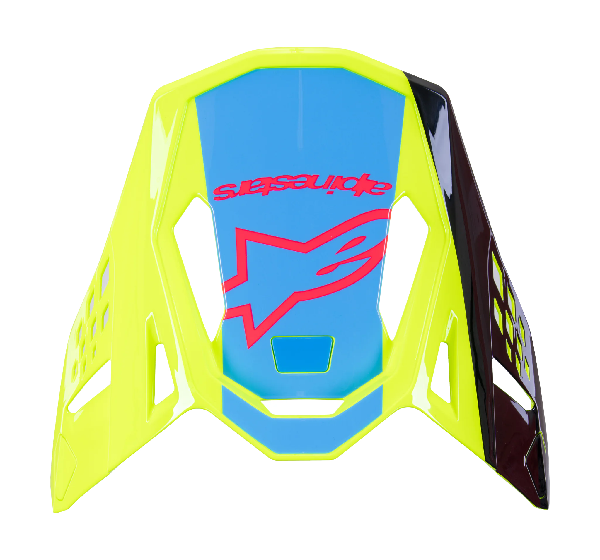 Alpinestars Helmet Visor S-M10 Unite - Gloss Fluo Yellow / Black / Diva Pink