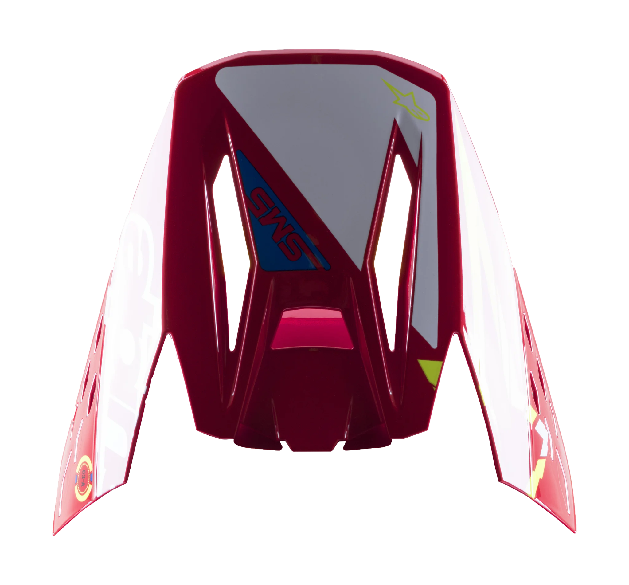 Alpinestars Helmet Visor S-M5 22.05 Action - Red / White / Fluo Yellow