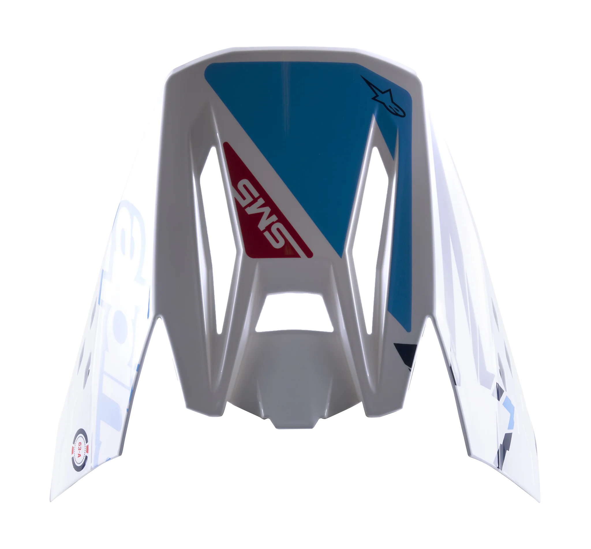 Alpinestars Helmet Visor S-M5 22.05 Action - White / Cyan / Dark Blue