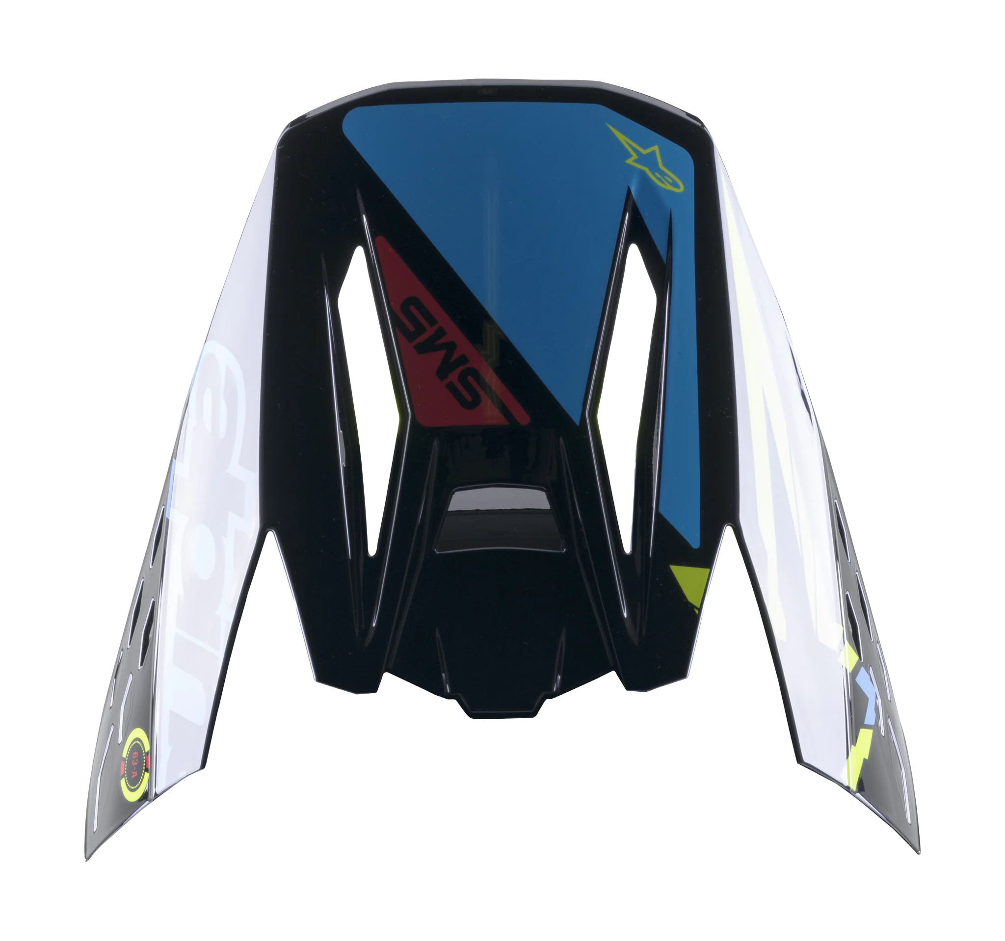 Alpinestars Helmet Visor S-M5 22.05 Action - Black / Cyan / Fluo Yellow