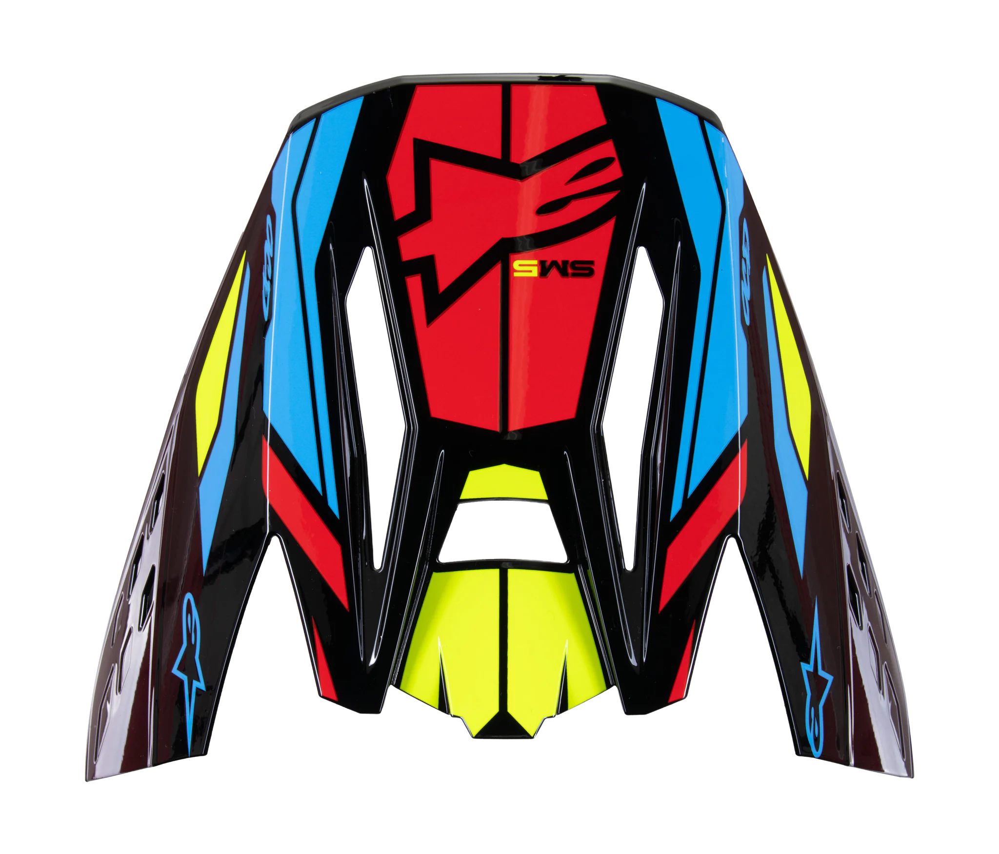 Alpinestars Helmet Visor S-M5 Action 2 - Gloss Black / Fluo Yellow / Red
