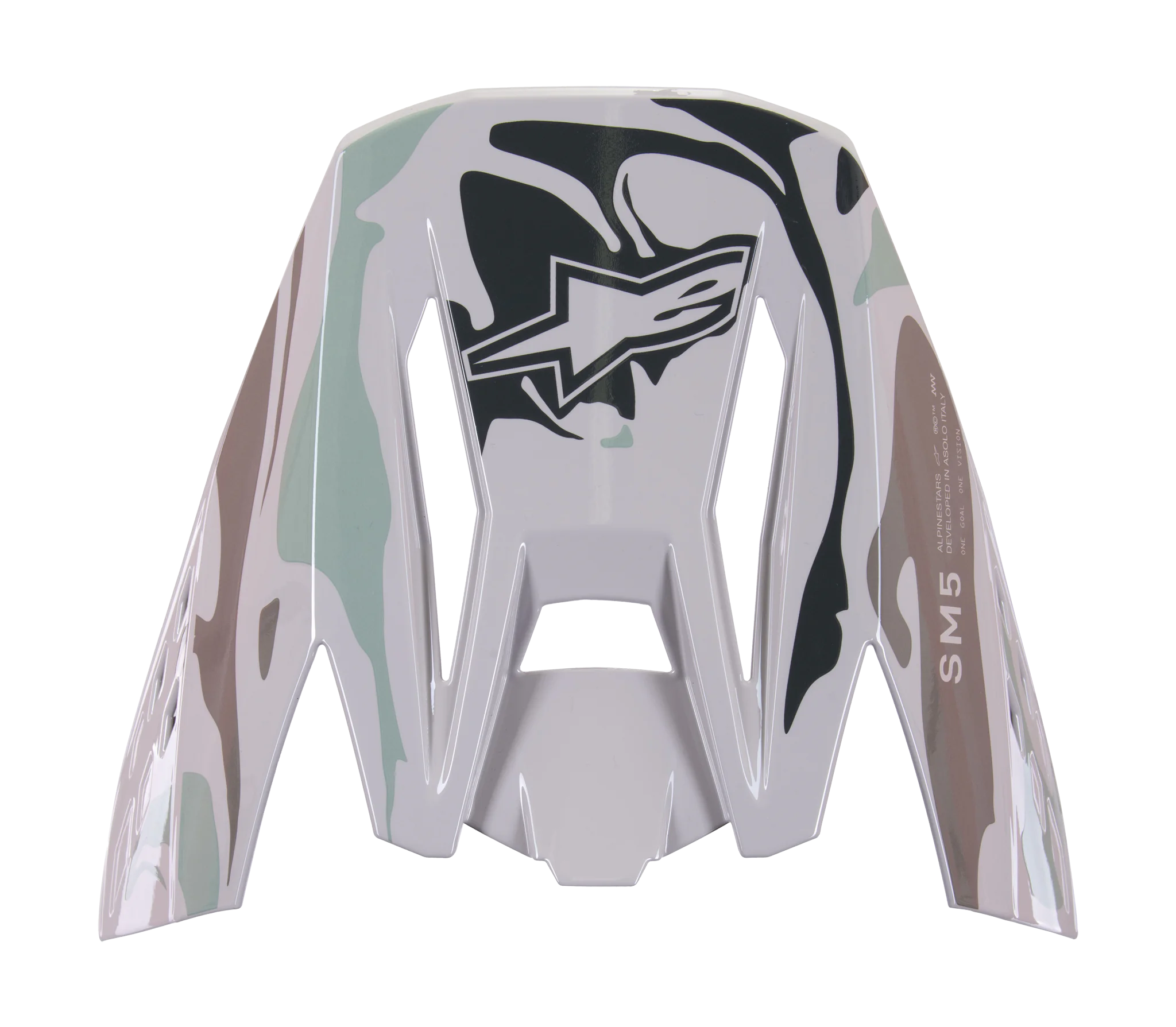 Alpinestars Helmet Visor S-M5 Mineral - Gloss Grey / Green