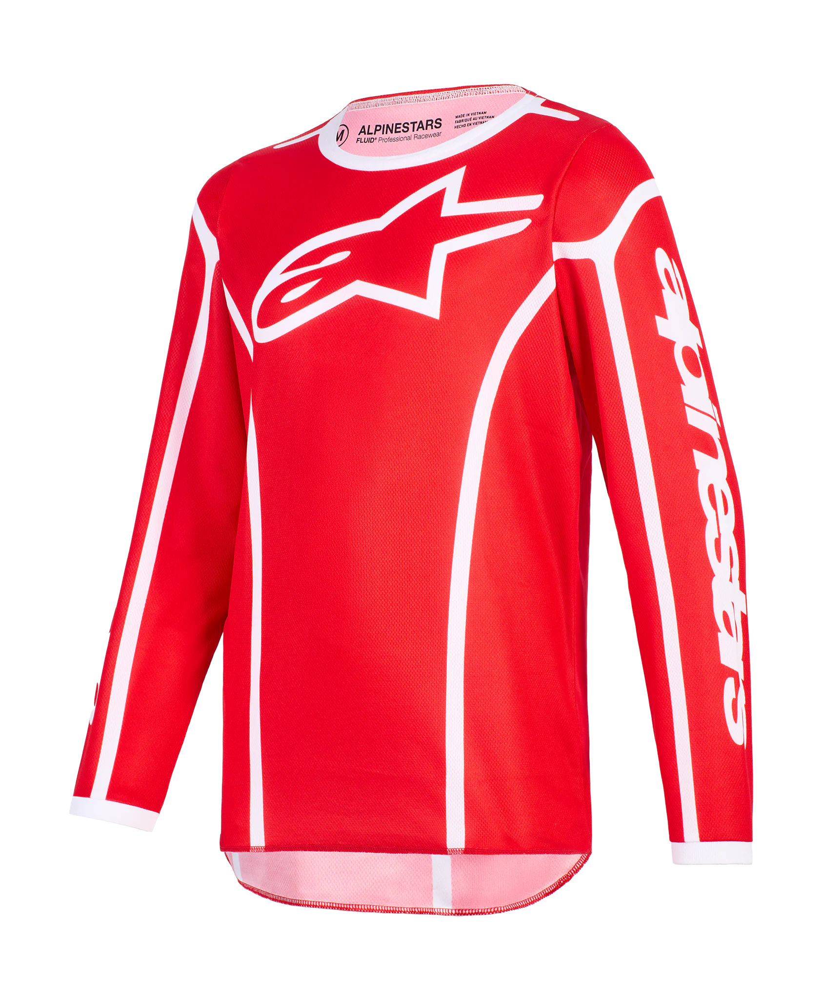 Alpinestars Youth Motocross Jersey 2026 Fluid Apex - Red / White