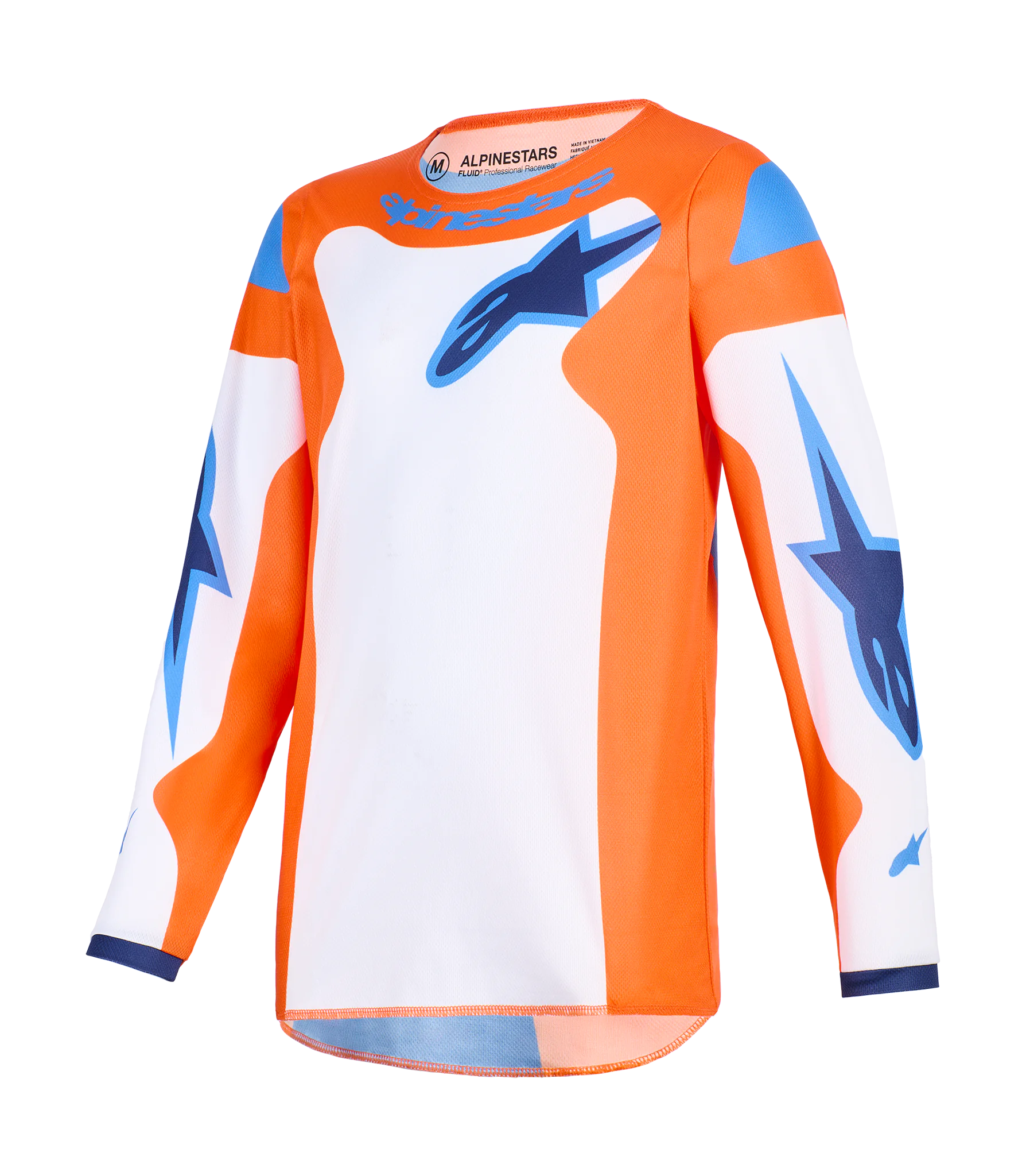 Alpinestars Youth Motocross Jersey 2026 Fluid Grid - Orange / Ucla / Blue