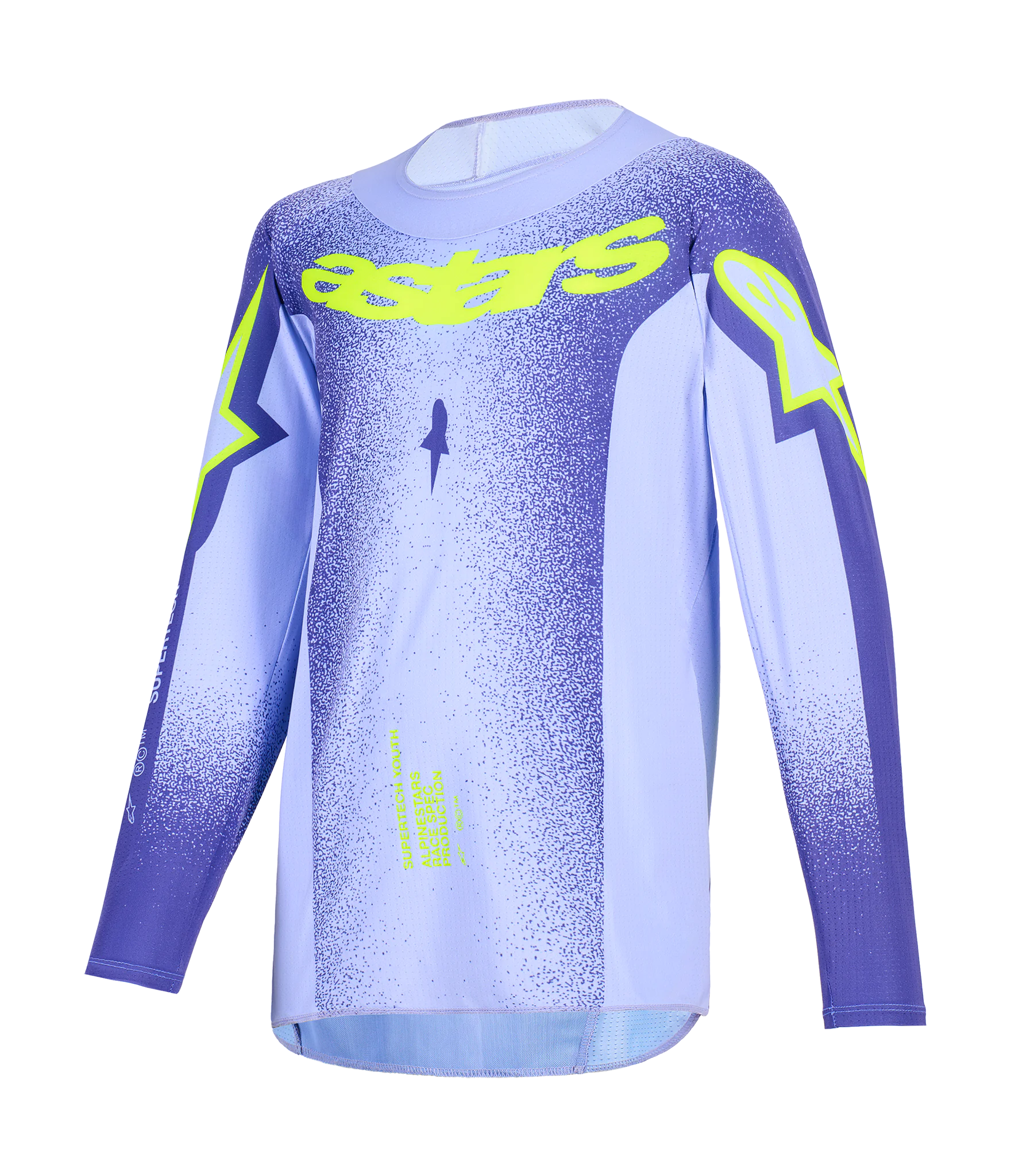 Alpinestars Youth Motocross Gear 2026 Supertech Scenz - Purple / Fluo Yellow