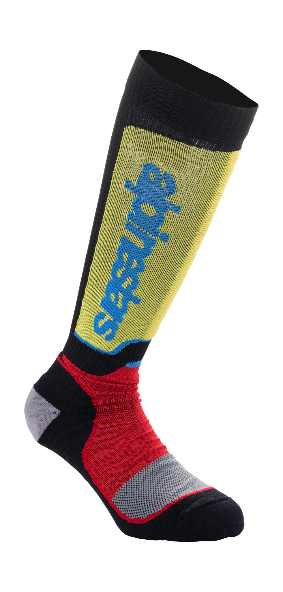 Alpinestars Youth Motocross Socks MX PLUS - Black / Red / Light Blue