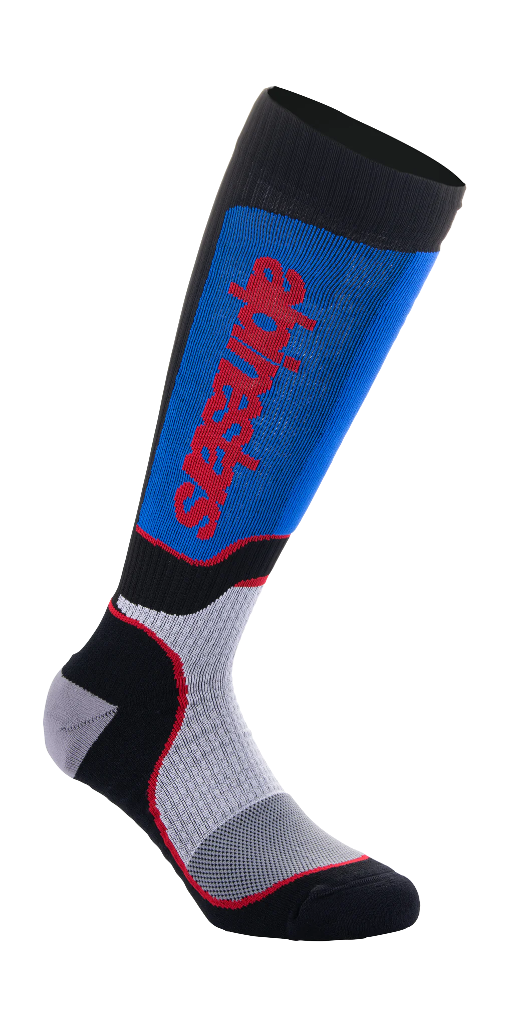 Alpinestars Youth Motocross Socks MX PLUS - Black / White / Royal Blue