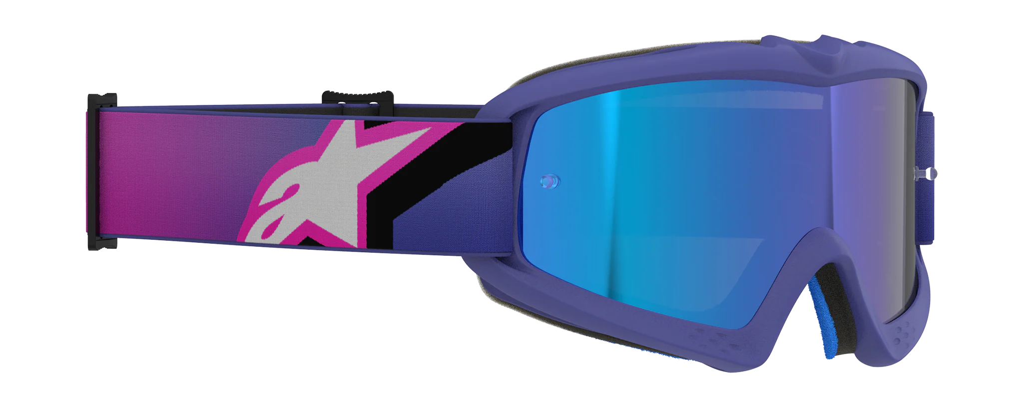 Alpinestars Youth Motocross Goggle Vision Corp - Fluo Purple / Pink - Mirror Blue