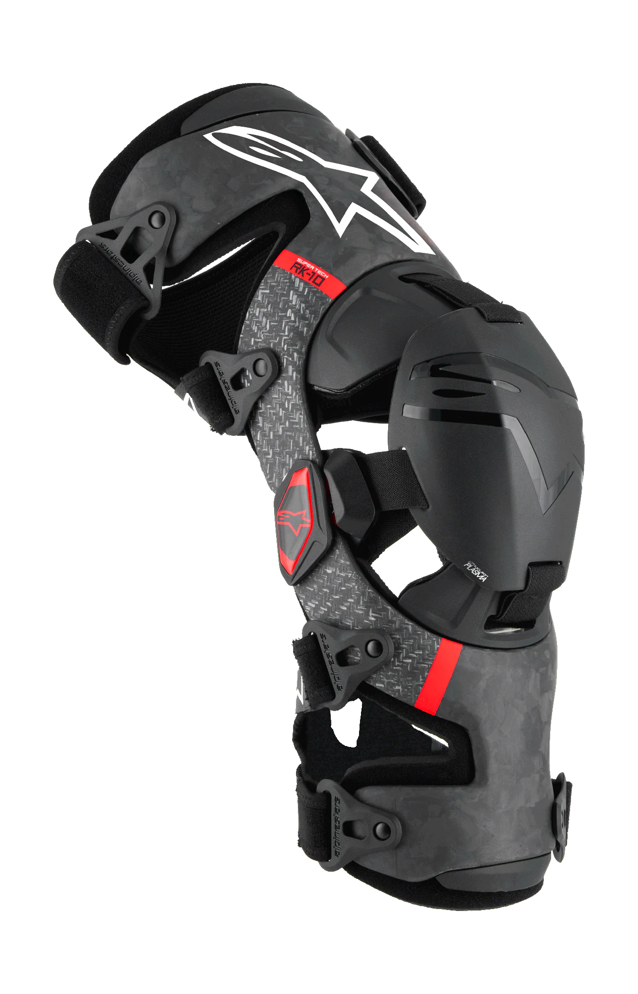 Alpinestars Knee Braces Supertech RK-10 Plasma - Black / Red