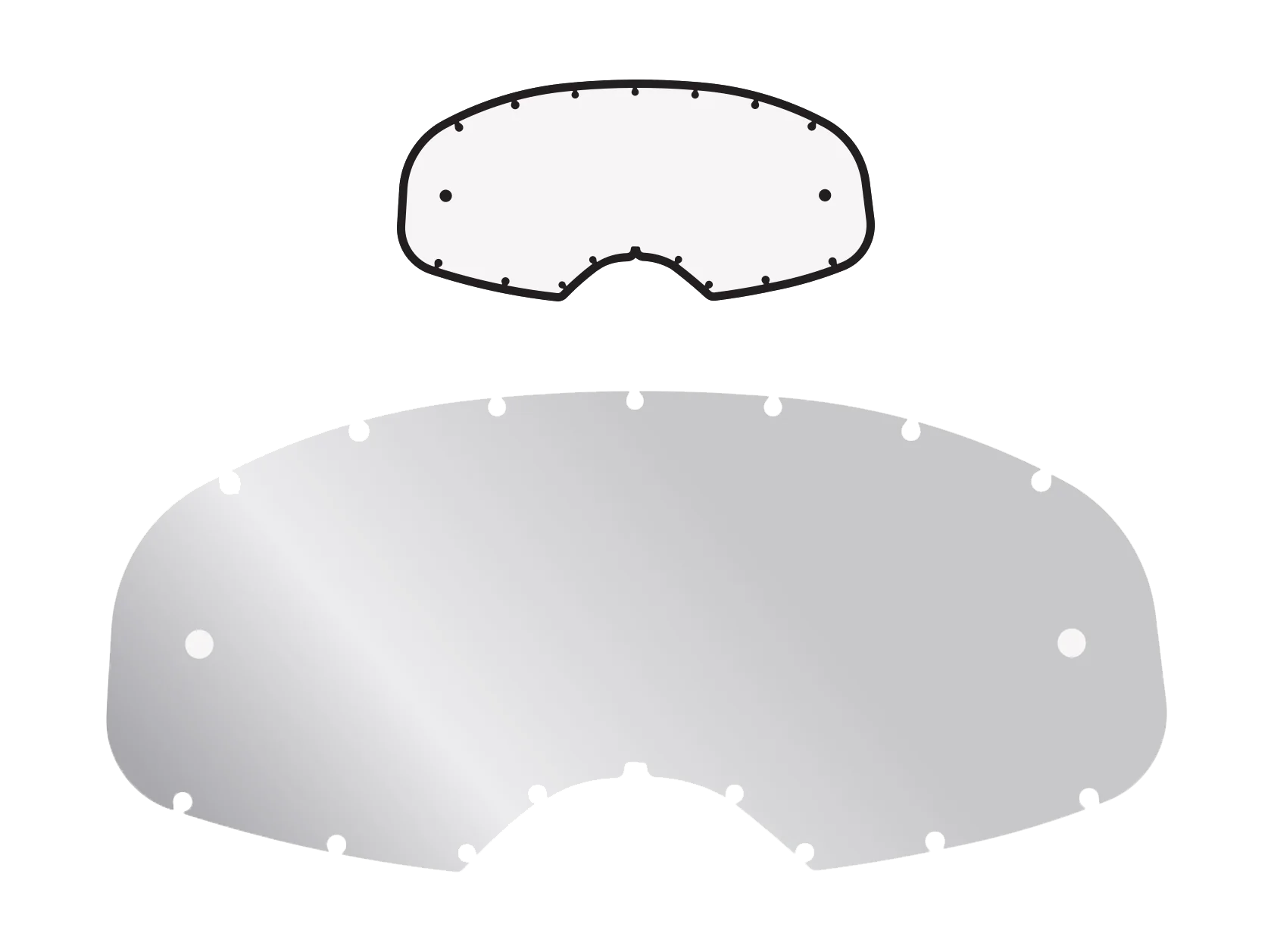 Armor Vision Lens Roll-Off Rip N Roll Platinum - Standard Clear