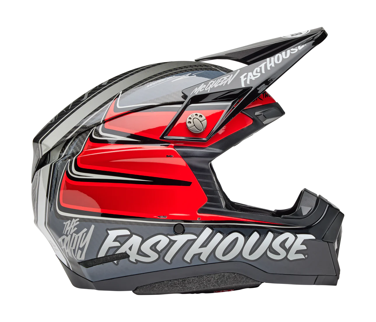 Bell Motocross Helmet Moto-10 Spherical Fasthouse DITD 25 - Grey / Red
