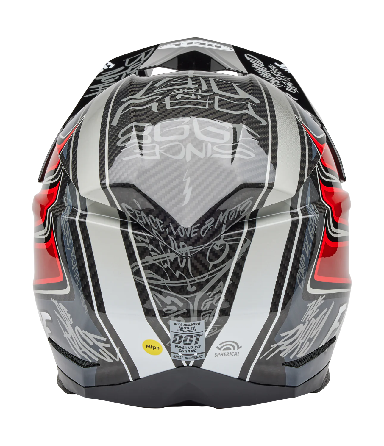 Bell Motocross Helmet Moto-10 Spherical Fasthouse DITD 25 - Grey / Red