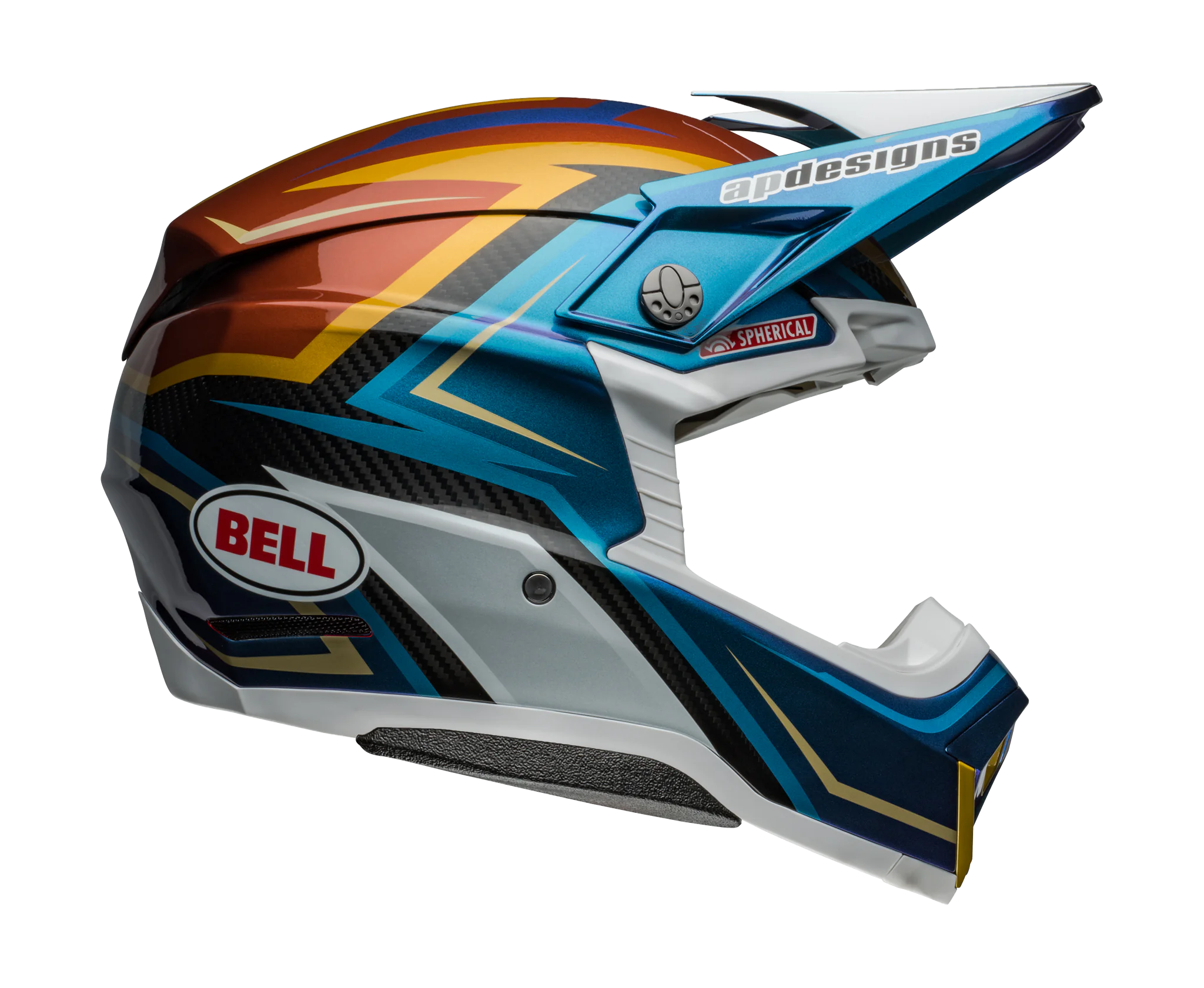 Bell Motocross Helmet Moto-10 Spherical Tomac 24 - White / Gold