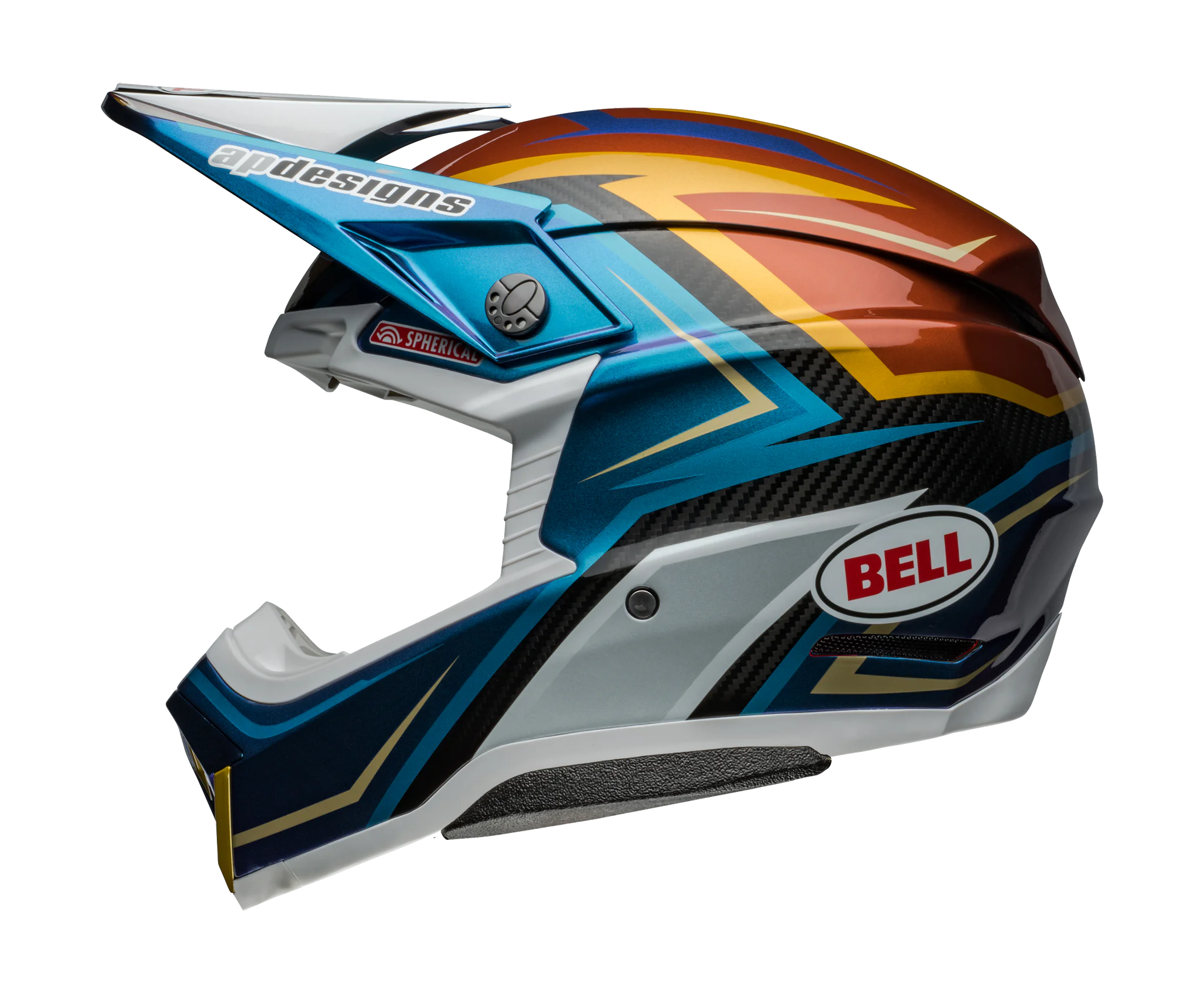 Bell Motocross Helmet Moto-10 Spherical Tomac 24 - White / Gold