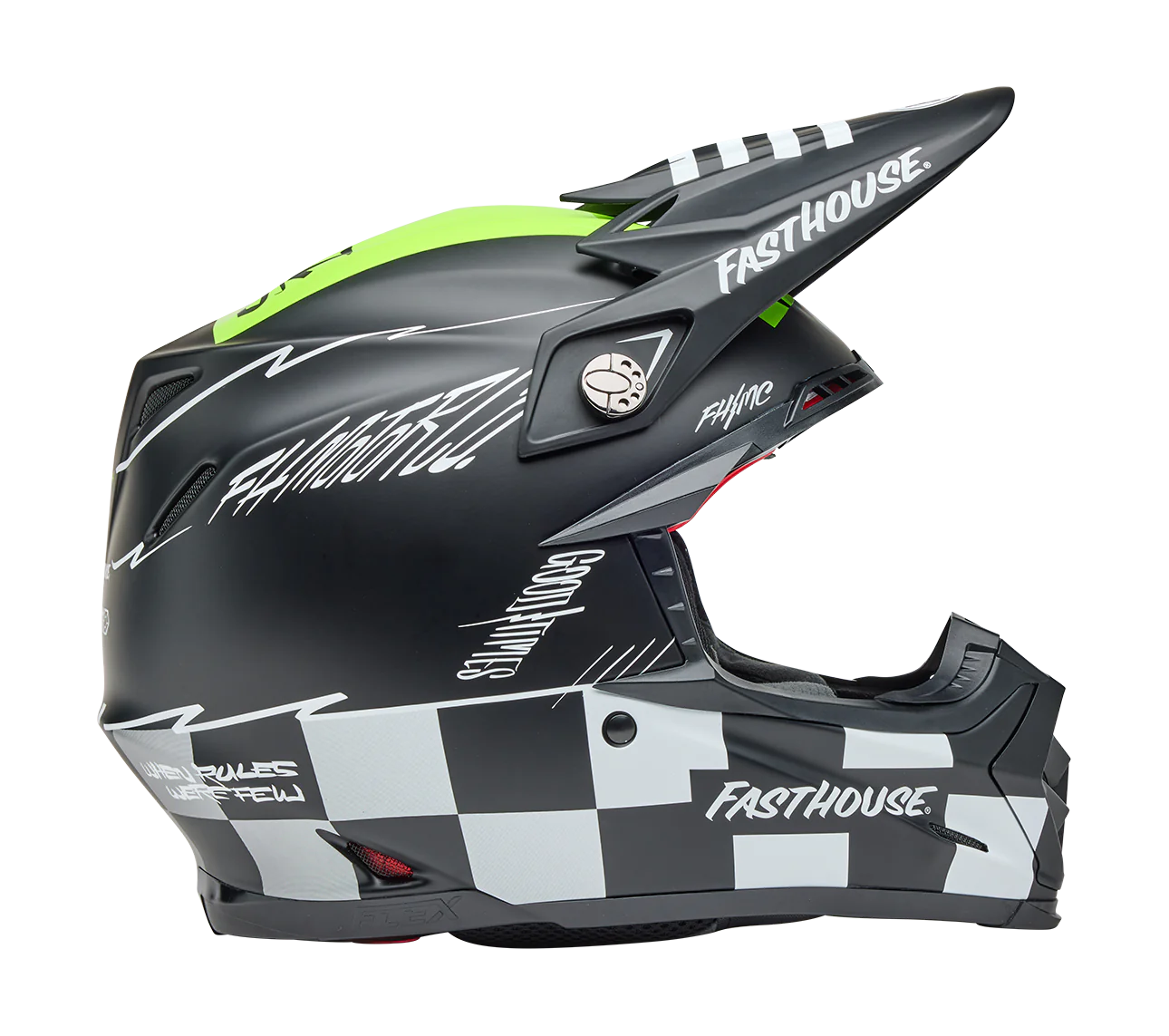 Bell Motocross Helmet Moto-9S Flex Fasthouse Smoke Bomb - Black / High-vis