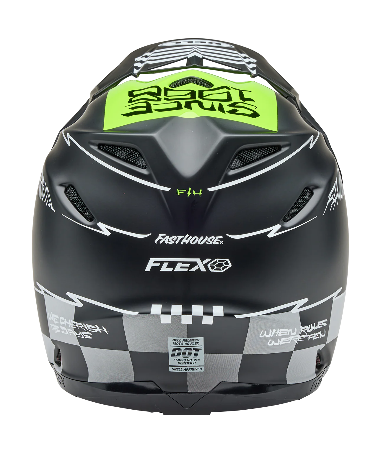Bell Motocross Helmet Moto-9S Flex Fasthouse Smoke Bomb - Black / High-vis