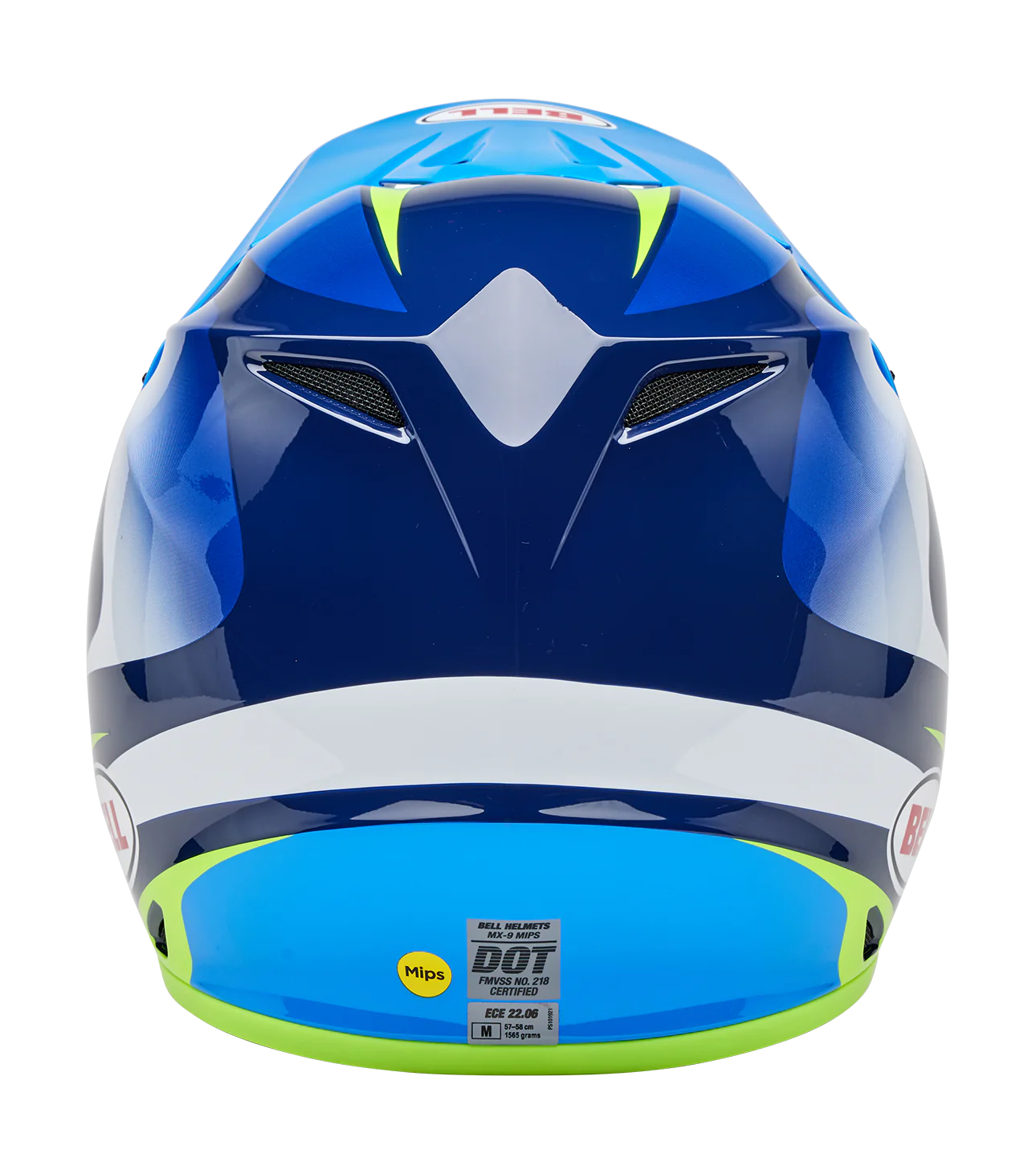 Bell Motocross Helmet MX-9 Jackal - Blue / HiViz Yellow