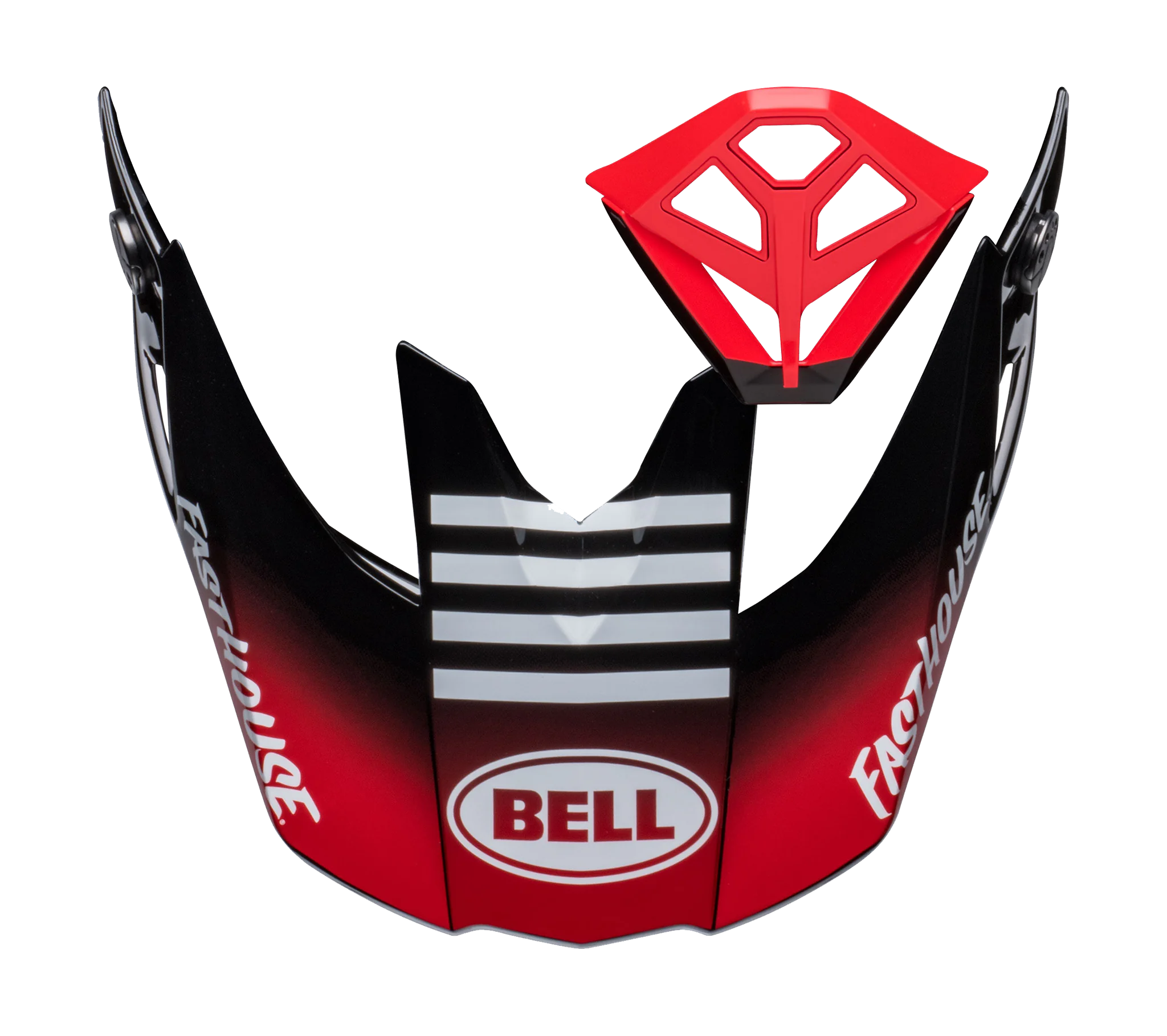 Bell Helmet Visor / Mouth Piece Kit Moto-10 Spherical Fasthouse Privateer - Black / Red