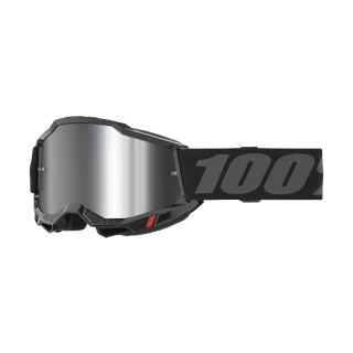 100% Motocross Goggle Accuri 2 Black - Mirror Silver