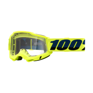 100% Motocross Goggle Accuri 2 Fluo Yellow - Clear