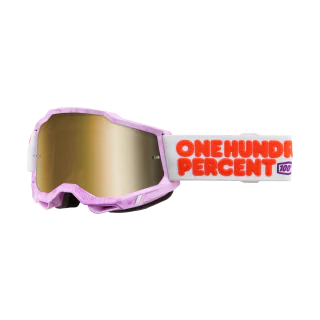 100% Motocross Goggle Accuri 2 Hundreds - Mirror True Gold