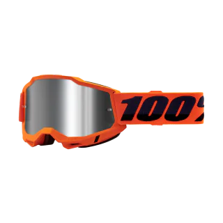 100% Motocross Goggle Accuri 2 Neon Orange - Mirror Silver