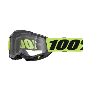 100% Motocross Goggle Accuri 2 Neon Yellow - Clear