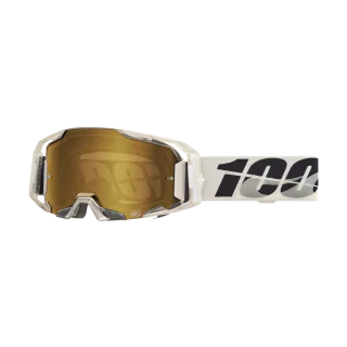 100% Motocross Goggle ARmatic Pitch - Mirror True Gold