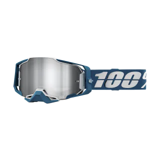 100% Motocross Goggle Armega Albar - Mirror Silver Flash