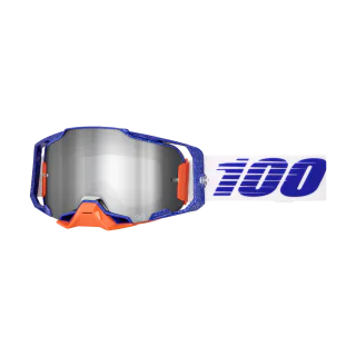 100% Motocross Goggle Armega Lavingaad - Mirror Silver Flash