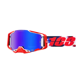 100% Motocross Goggle Armega Morpho - HiPER Mirror Blue