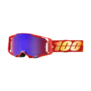 100% Motocross Goggle Armega Nuketown - Mirror Red / Blue