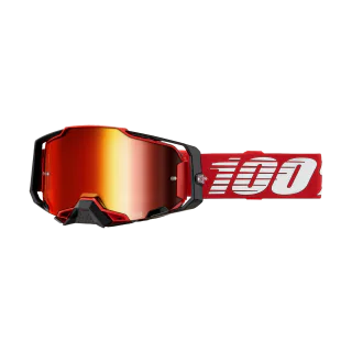 100% Motocross Goggle Armega Red - Mirror Red
