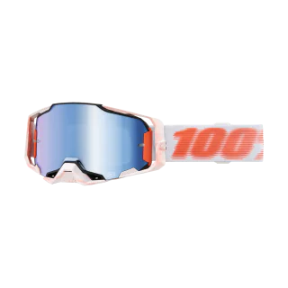 100% Motocross Goggle Armega Tubular - Mirror Blue