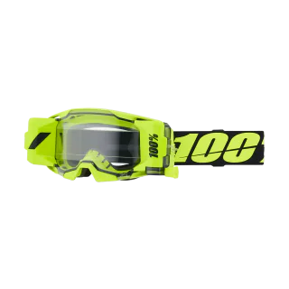 100% Motocross Goggle Roll-Off ARmatic Forecast Neon Yellow - Clear