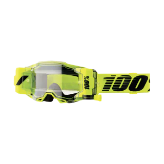100% Motocross Goggle Roll-Off Armega Forecast Nuclear Citrus - Clear
