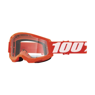 100% Motocross Goggle Strata 2 Orange - Clear