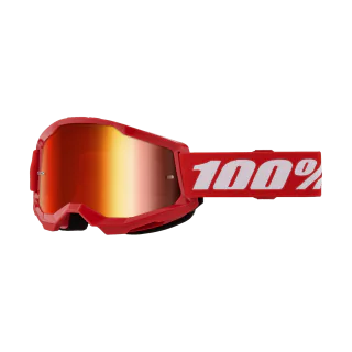 100% Motocross Goggle Strata 2 Red - Mirror Red