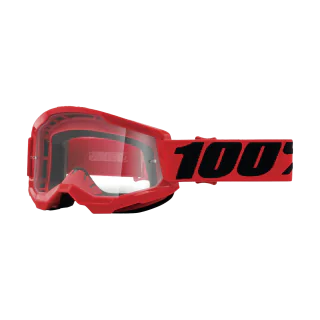 100% Motocross Goggle Strata 2 SP22 Red - Clear
