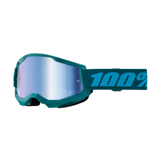 100% Motocross Goggle Strata 2 Stone - Mirror Blue