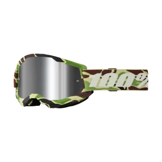 100% Motocross Goggle Strata 2 War Camo - Mirror Silver