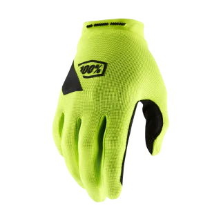 100% Motocross Gloves Ridecamp - Fluo Yellow
