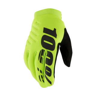 100% Motocross Gloves Winter Brisker - Fluo Yellow