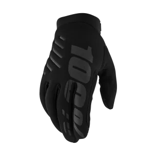 100% Motocross Gloves Winter Brisker - Black / Grey