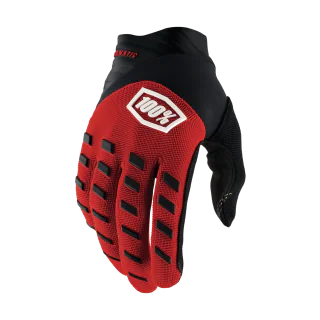 100% Youth Motocross Gloves Airmatic - Red / Black
