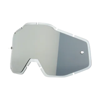 100% Lens RC1/AC1/ST1 - Injected Mirror Silver Flash / Smoke