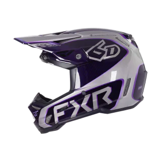 6D Motocross Helmet ATR-3 FIM FXR - Grey / Purple