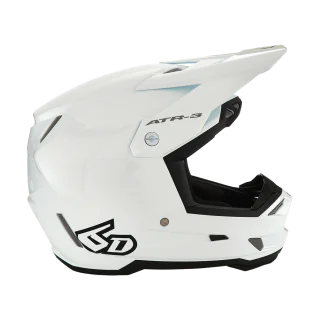 6D Motocross Helmet ATR-3 Solid - Gloss White