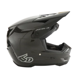 6D Motocross Helmet ATR-3 Solid - Gloss Black